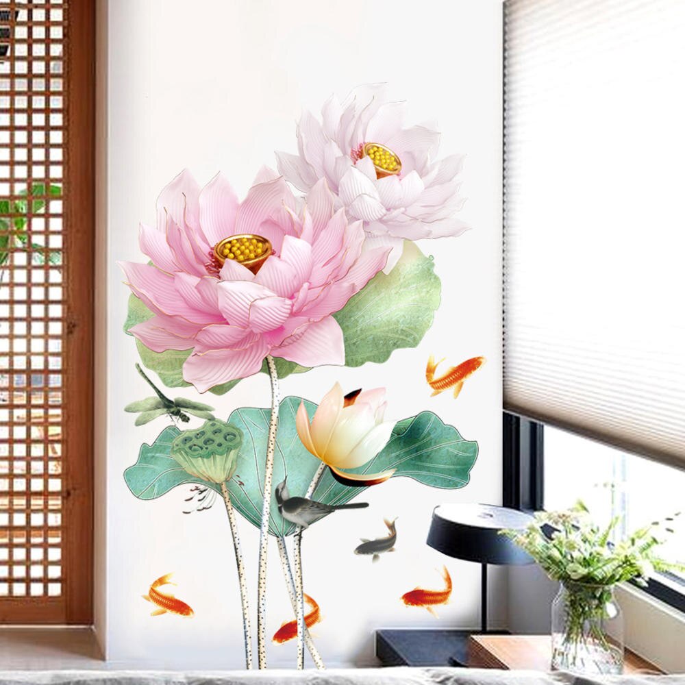 Lisslune | Modern Blossom Lotus Self-Adhesive Wall Sticker
