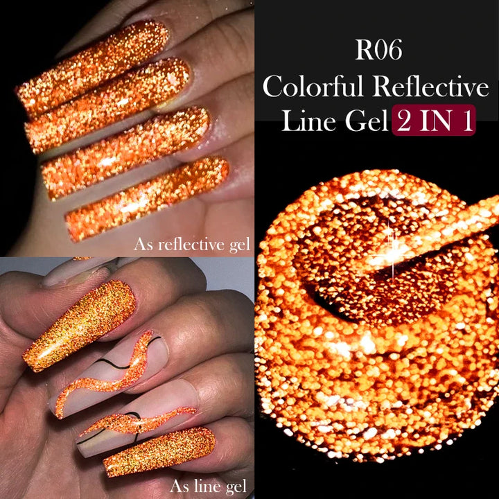 Rynx |5ML Aurora Cat Magnetic Liner Gel Nail Polish Sparkling Paint Gel Nail Polish Semi Permanent UV Gel Lines French Nail Art
