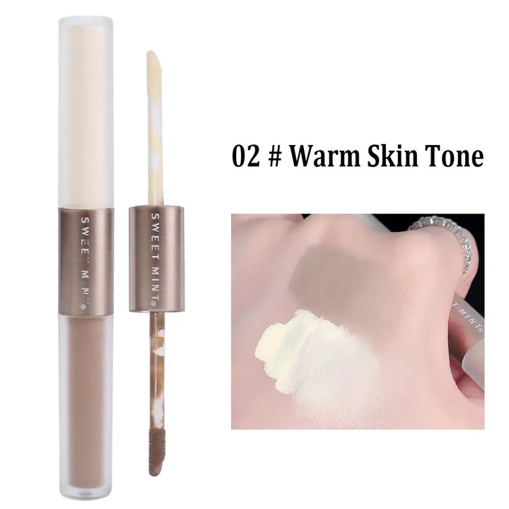 Rynx | Liquid Contour Bronzer Stick 2 in 1 Brightens the Skin Warm Shade Brown Nose Shadow Contour Matte Highlighter Face Bronzer Make-up