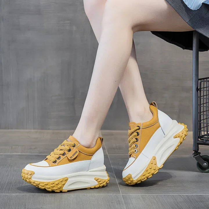 Lisslune | 7 cm Platform Wedge Sneakers made of Leather