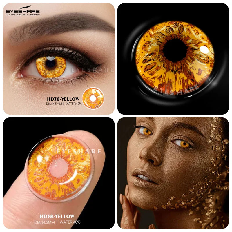Rynx | 1 Pair Colored Contact Lenses for Eyes Cosplay Contact Lenses Blue Lenses Halloween Lens Cosmetics Pupils Eye Color Lens