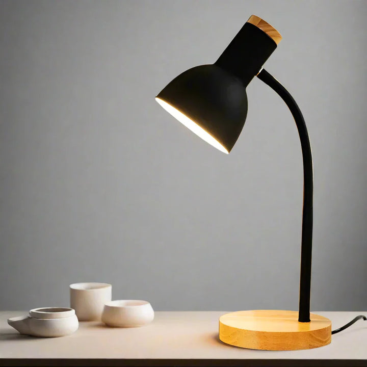 Lisslune | Autumn and Winter Lighting | Nordic Creative Wood Art Iron LED Desk Lamp - Moxie