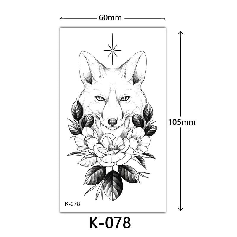 Rynx | New Temporary Tattoo Stickers Sexy Totem Butterfly Dreamcatcher Transfer Flash Tattoo Women Neck Hand Body Art Artificial Tattoos Men