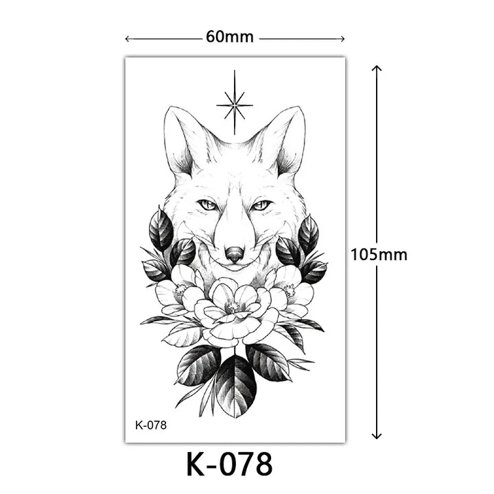 Rynx | New Temporary Tattoo Stickers Sexy Totem Butterfly Dreamcatcher Transfer Flash Tattoo Women Neck Hand Body Art Artificial Tattoos Men