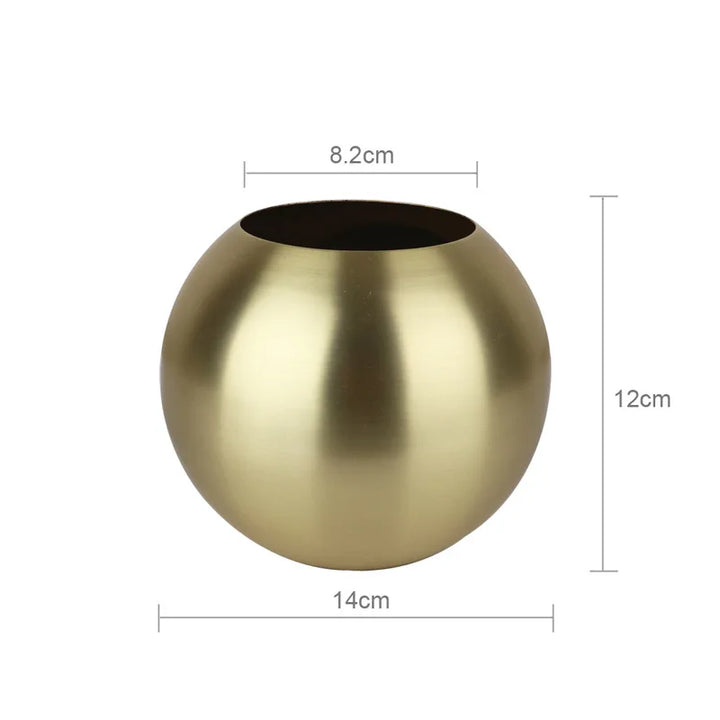 Lisslune | Stainless Steel Vase in Nordic Style Desktop Flower Pot BeFlower Pots Gold Black Rose Gold Classic Home Decoration