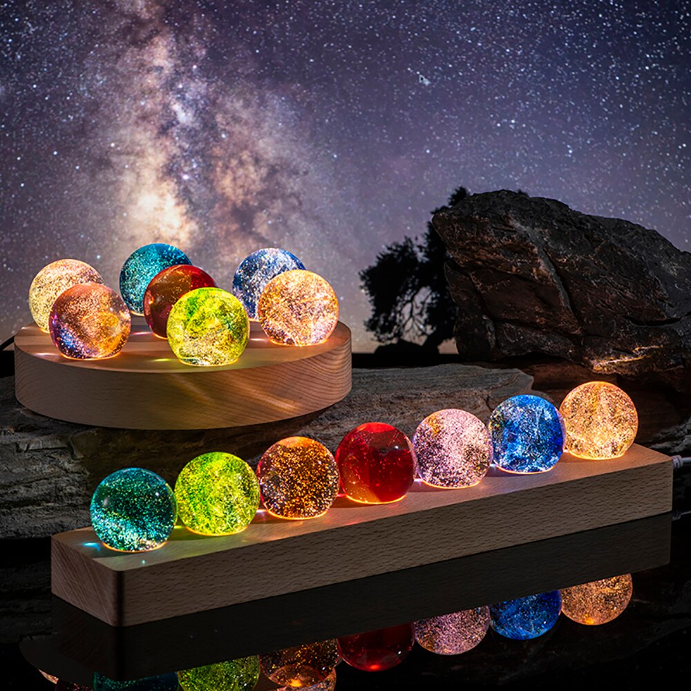 Lisslune | Colorful Luminous Galaxy Crystal Table Set