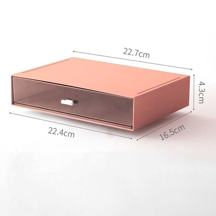 Lisslune | Slim stackable white plastic desk organizer for maximum efficiency at the workplace