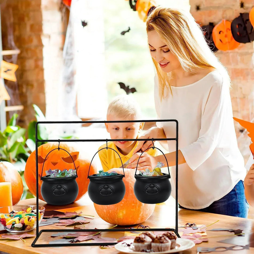 Rynx | Plus Size Halloween Candy Glass Wizard Witch Cauldron Decoration Prop Irish Party Table Centerpiece Candy Holder Trick or Treat