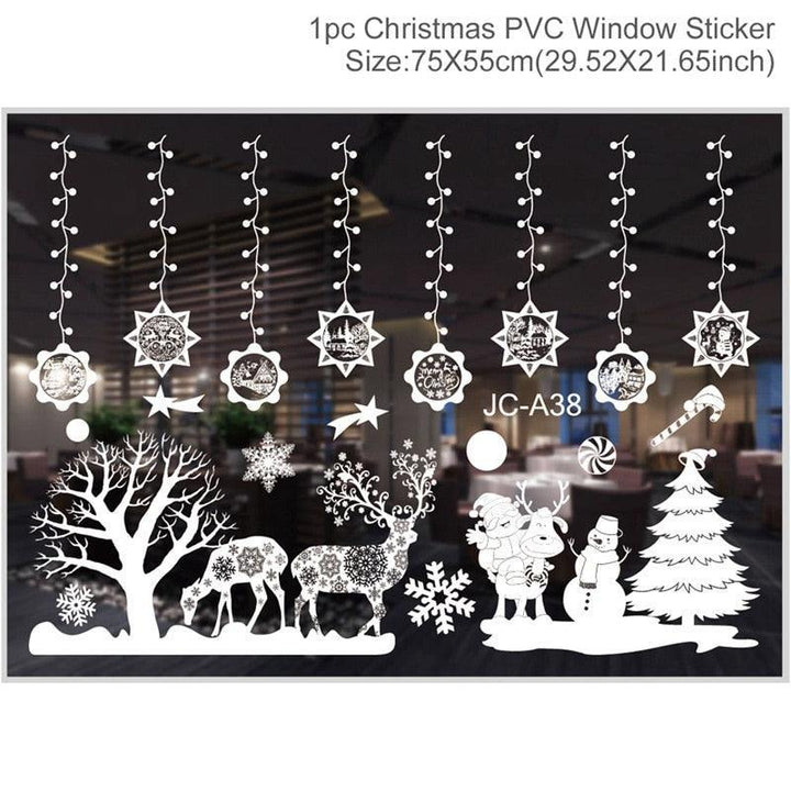 Lisslune | Festive Holiday Party Sticker Set: Christmas & New Year Wall and Window Decoration