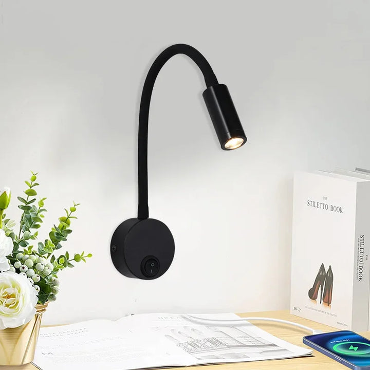 Lisslune | Versatile LED Wall Lamp: Modern, Flexible, Perfect for Reading in Bed