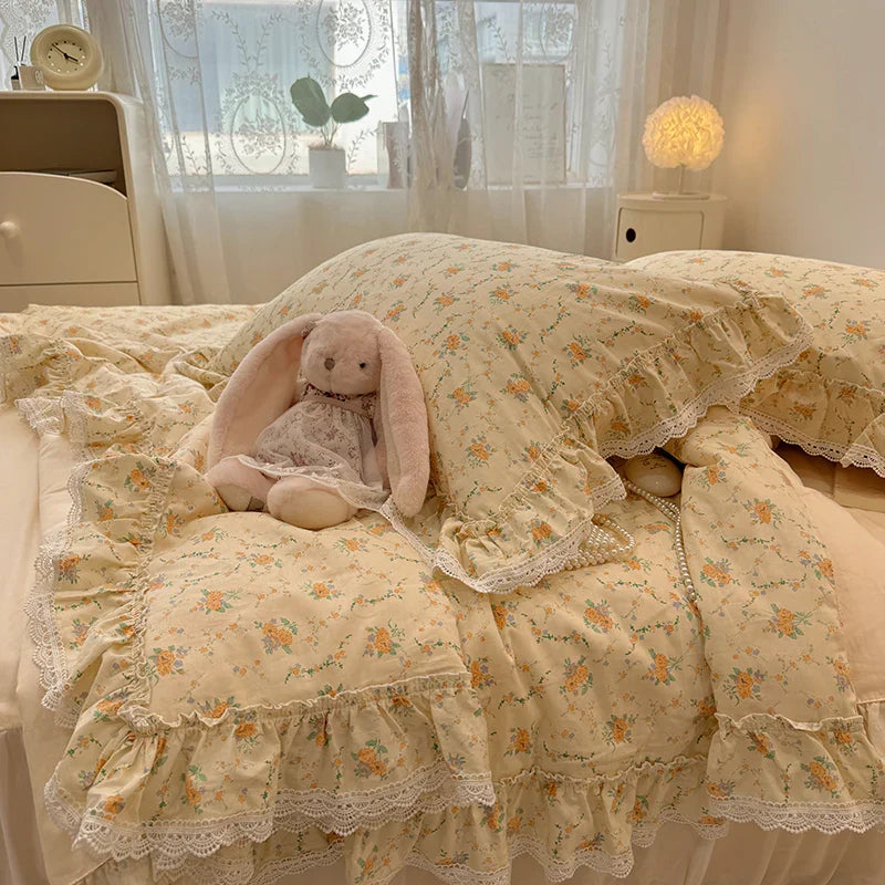 Rynx | Summer blanket cotton Korean lace fragmented series air conditioning quilt high-quality summer blanket set