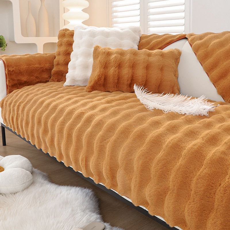 Lisslune | Snuggly Comfy Plush Sofa Cover