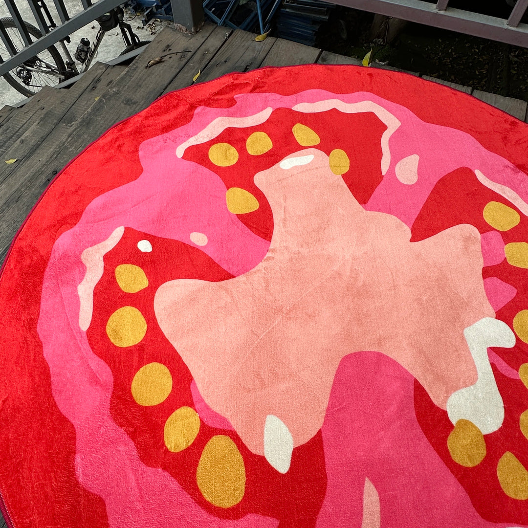 Rynx | Vegetable Tomato Customizable Rug Digital Printing Technology Simple Housewarming Gift Handmade Non-Slip Decorative Rug