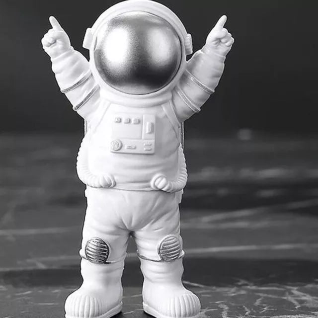 Lisslune | Resin Astronaut Figure Statue Space Traveler Sculpture Educational Toy Desk Decoration Astronaut Model For Children Gift