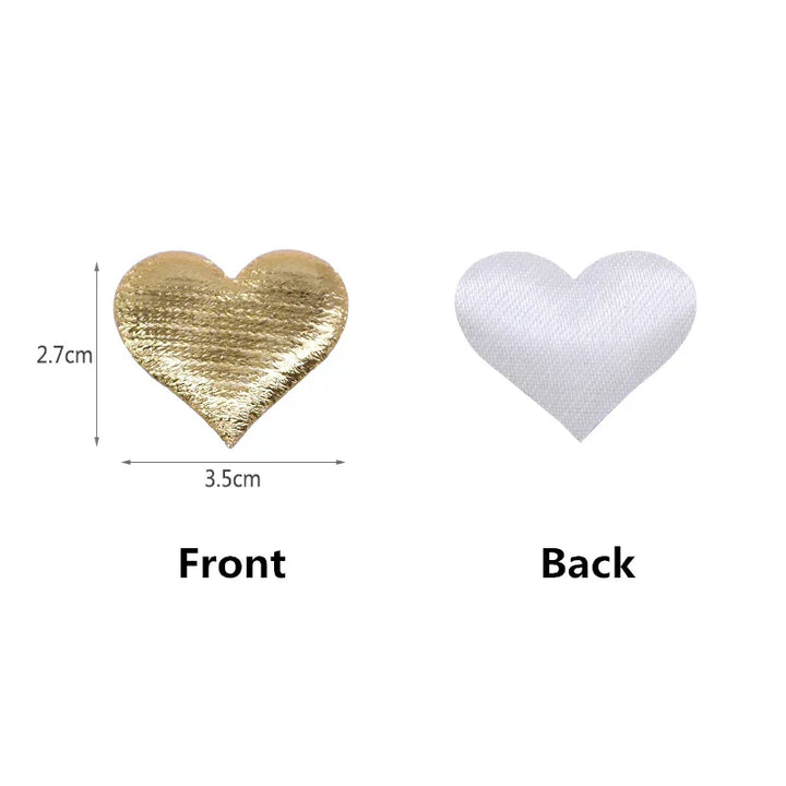 Rynx 100pcs 35mm Romantic Sponge Satin Fabric Heart Petals Wedding Confetti Table Bed Heart Petals Wedding Valentine's Day Decoration