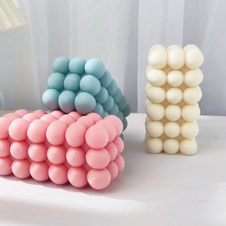 Lisslune | Bubble Ball and Cube Candle Molds Set - Innovative Craft Supplies for Candle Makers