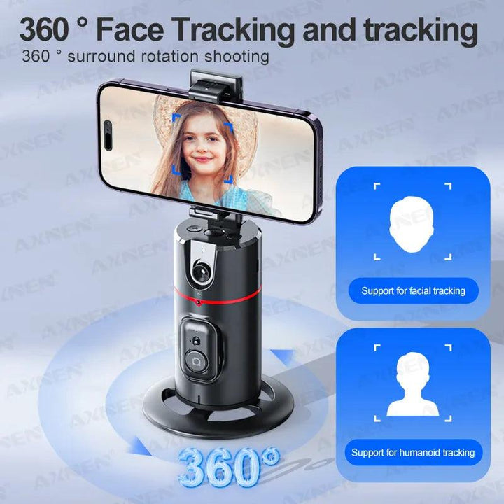 Lisslune | Smartphone Gimbal Stabilizer with advanced face recognition and remote control for 360° video recording