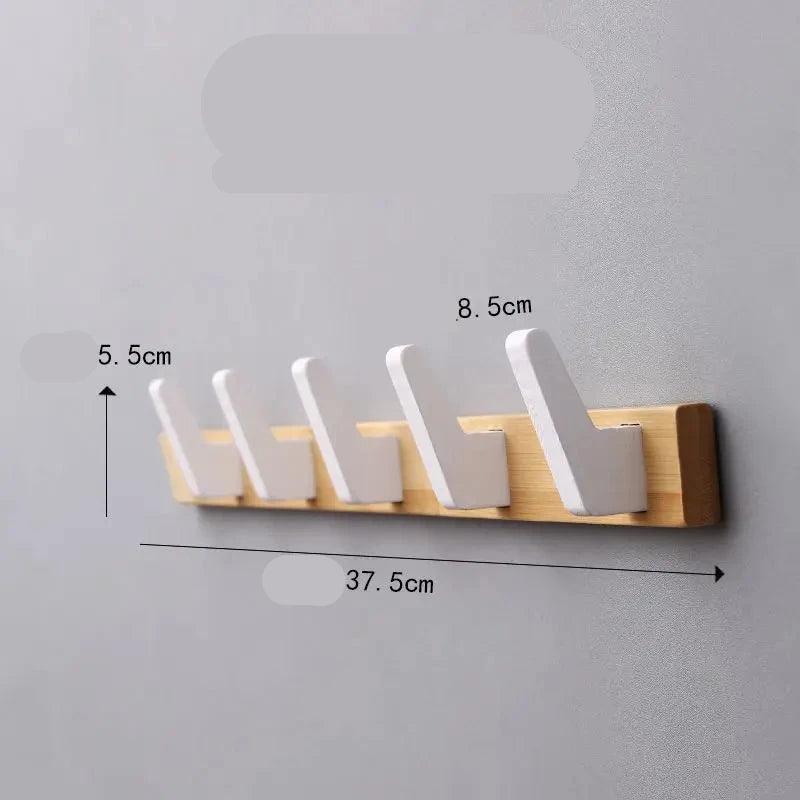 Lisslune | Stylish wall coat rack made of solid wood for elegant home organization