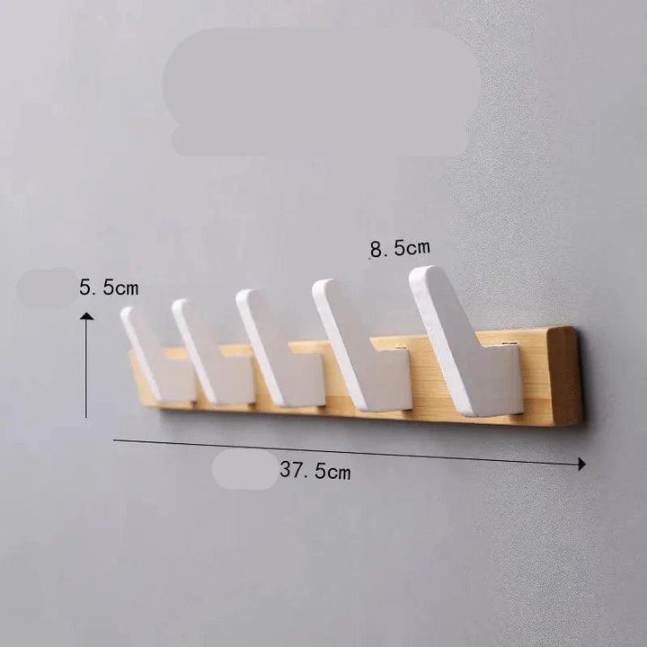 Lisslune | Stylish wall coat rack made of solid wood for elegant home organization