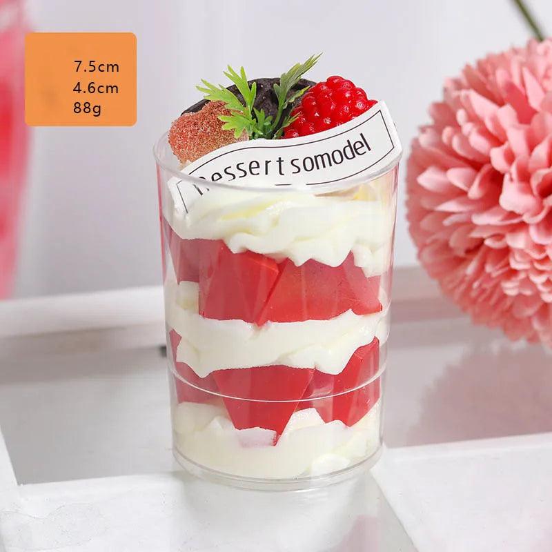 Lisslune | Life-like Artificial Ice Cream Cake Centerpiece for Home Decoration and Photography