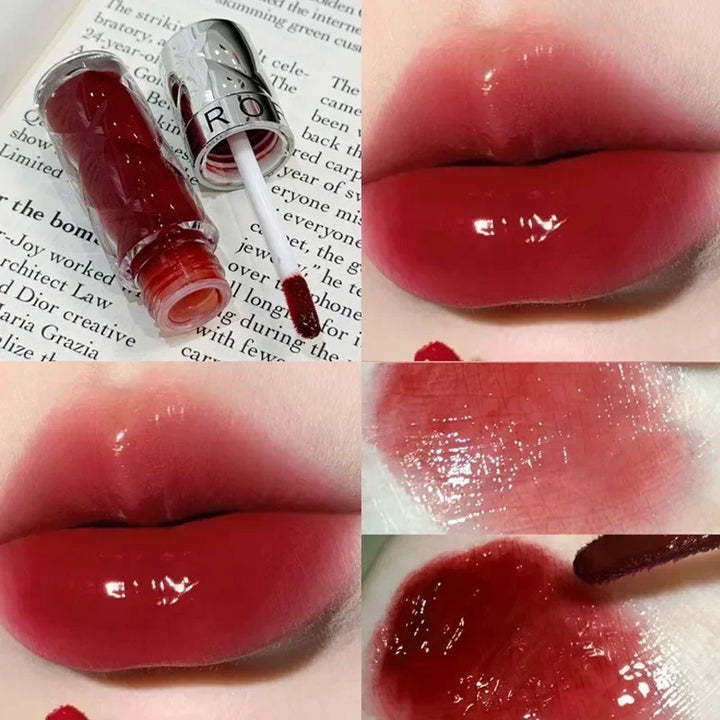 Rynx | 6 Colors Nude Mirror Lip Gloss Clear Moisturizing Hydrating Water Light Glass Gel Filling Lip Glaze Oil Lip Color Cosmetics