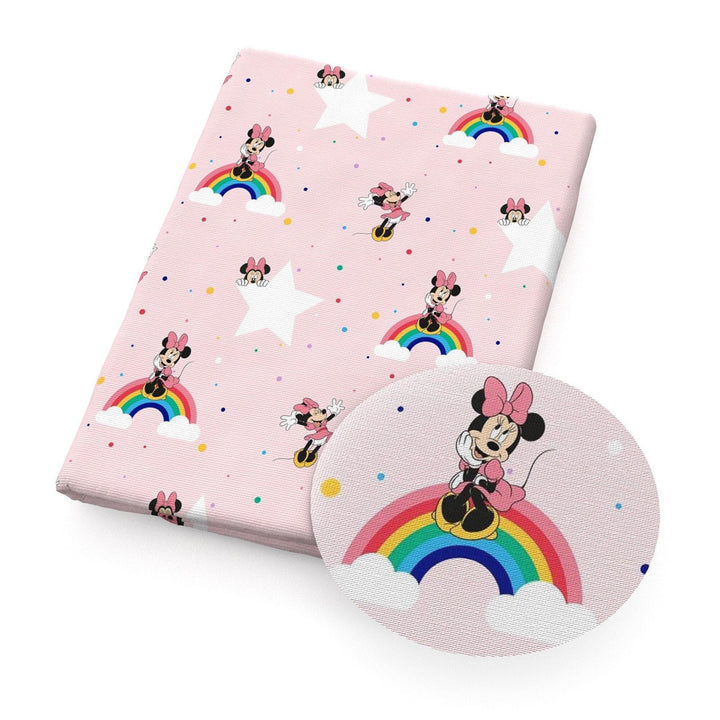 Lisslune | Elegant Minnie Mouse Faux Leather Craft Sheet - Transform Your Projects