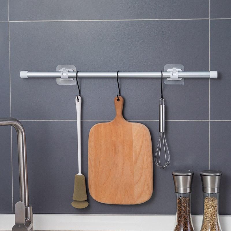 Lisslune | Robust waterproof curtain rod brackets with easy peel-and-stick installation