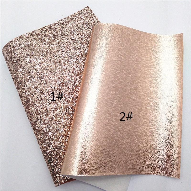 Lisslune | Sparkling Rose Gold Glitter Leather Craft Sheet - Transform Your DIY Projects with Elegance