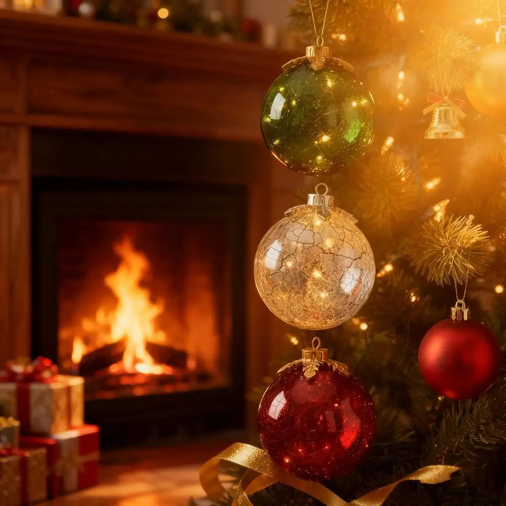 Lisslune | GlowSphere LED Christmas Ball – Warm Ambient Lighting with Timer Function