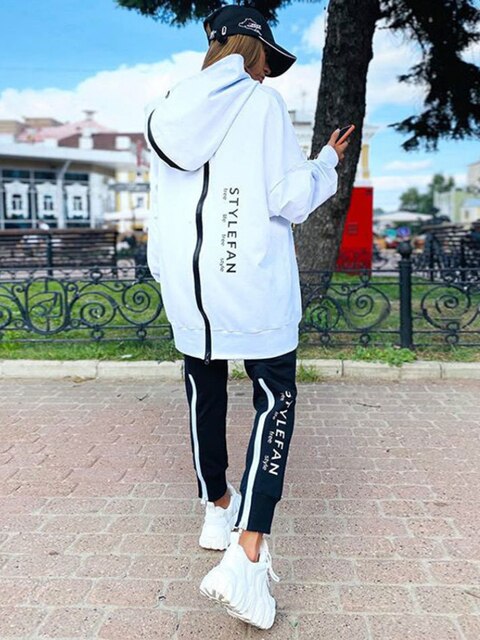 Lisslune | Women's Sweatshirts 2-piece Sets Tracksuit Plus Sizes Autumn Ladies Korea Pants Sweater Jumpsuits Ladies