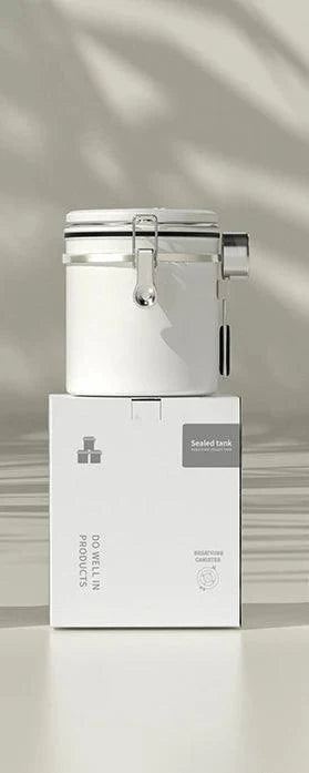 Lisslune | Stylish stainless steel coffee bean containers with date marker and carbon release valve