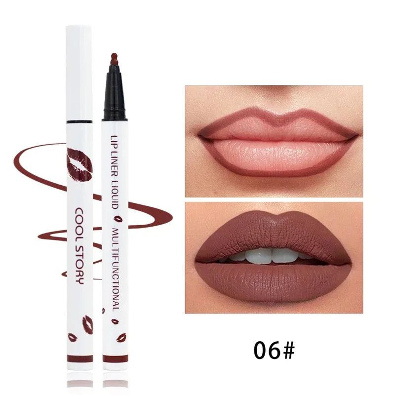 Rynx | Liquid Lipliner Pencil Long-lasting Lip Cosmetics Tool Matte Soft Lip Liner Quick-drying Smudge-proof Natural Lipstick Pencil