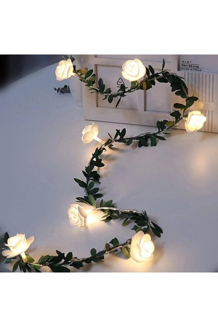 Lisslune | white rose light garland