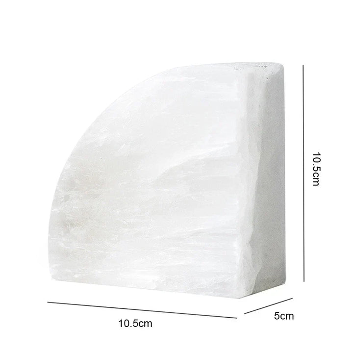 Lisslune | Onyxa White Onyx Bookend | Elegant Design | 1-piece | Luxurious Decor & Functionality
