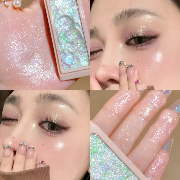 Rynx | Mashed Potatoes Texture Glitter Eyeshadow Long-lasting Waterproof Shimmer Eye Shadow Makeup Pearl Eyeshadow Pigment Korean Makeup
