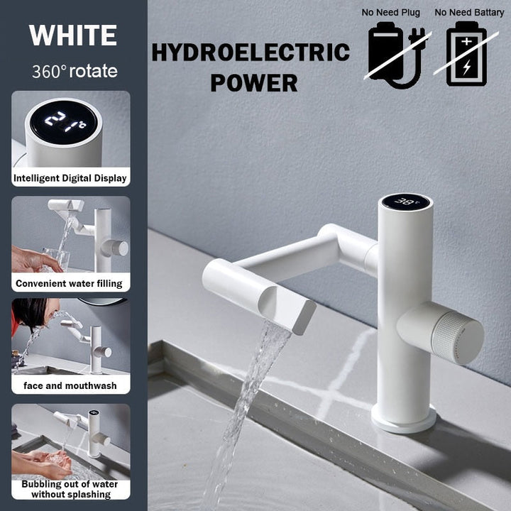 Lisslune | Hydroelectric Rotating Modern Smart Waterfall Faucet