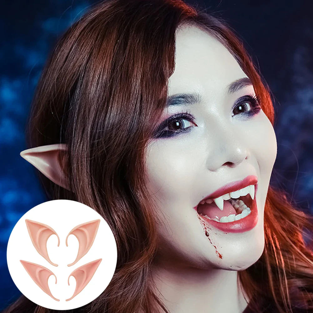 Rynx | Halloween Cosplay Latex Fairy Angel Elf Ears Masquerade Party Costumes Halloween Party Decoration Accessories Photo Props Children's Gift