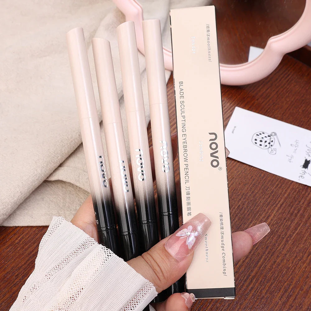 Rynx | Slanted tip eyebrow pencil with brush Natural Non-fading Waterproof Long-lasting Contouring Brow Enhancer Tattoo Cosmetic