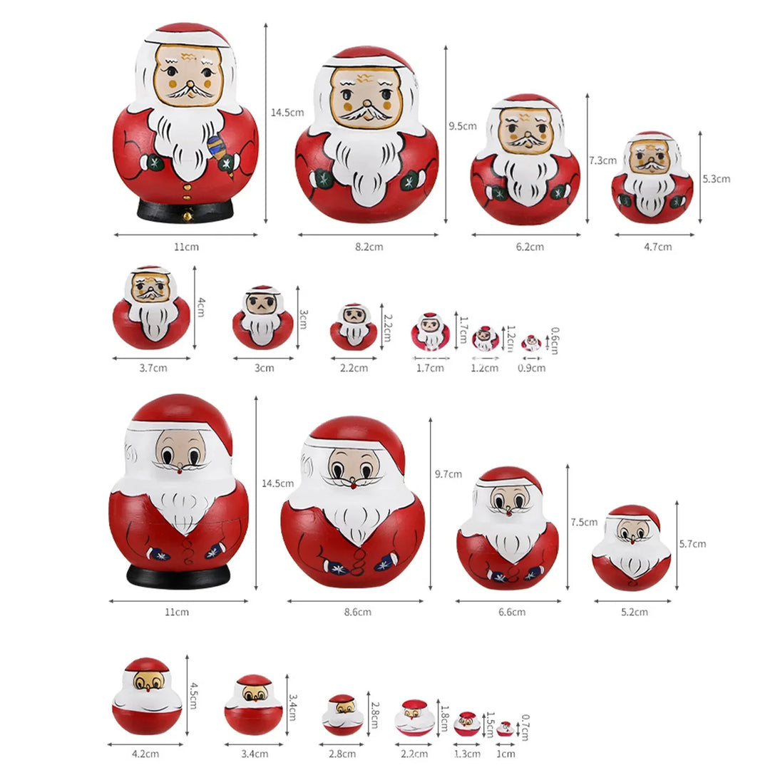 Lisslune | 10 pieces/set wooden Russian matryoshka dolls