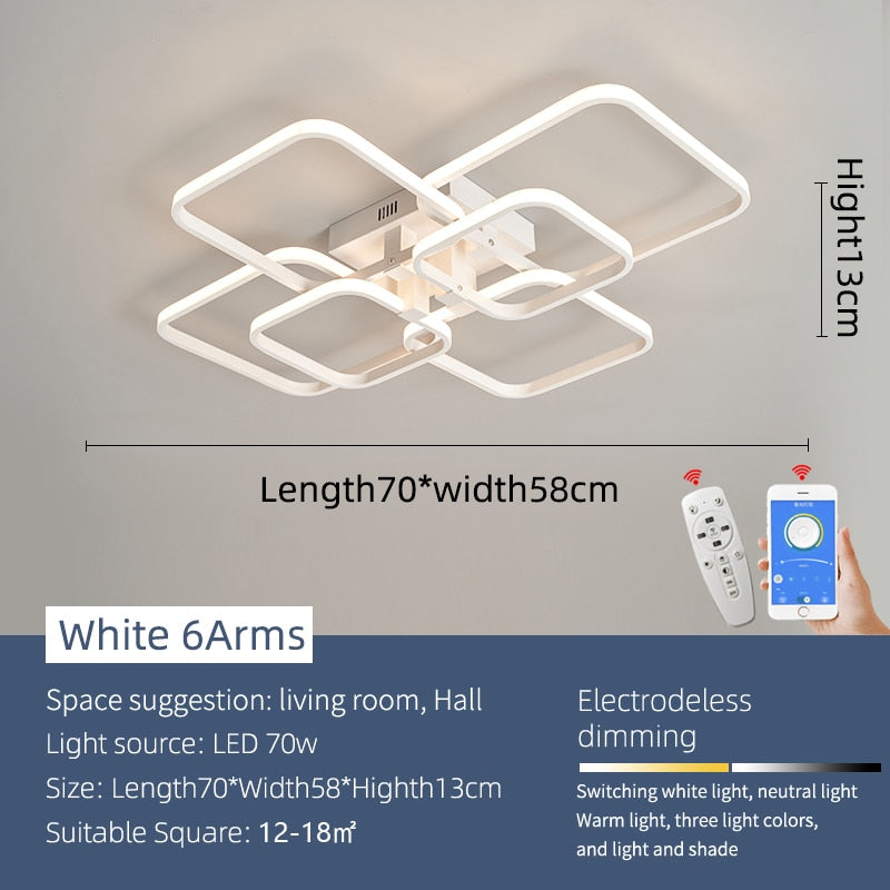 Lisslune | Modern Art Shapes Smart Home LED Chandelier