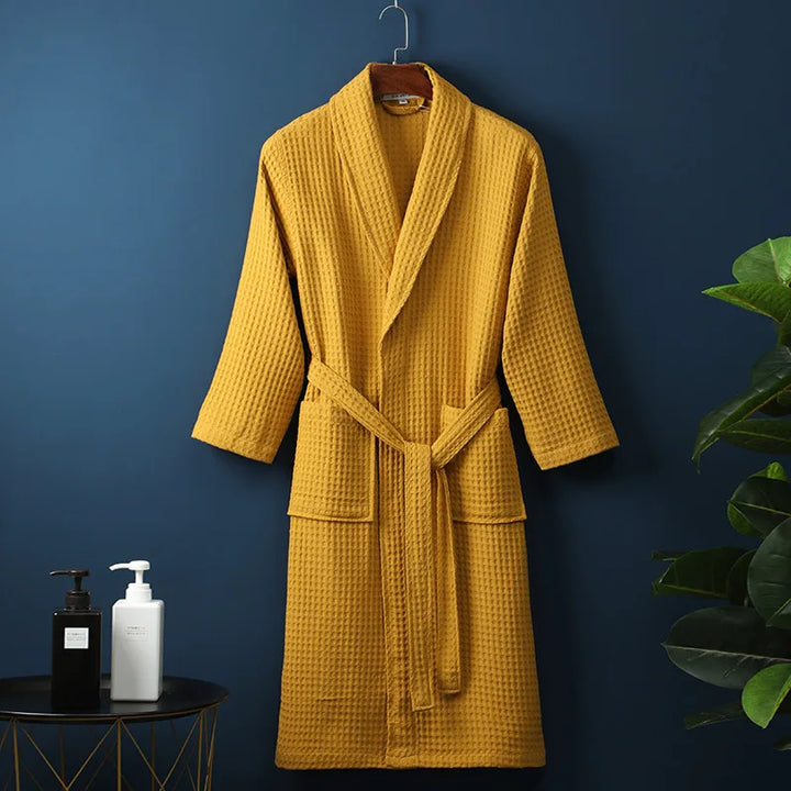Lisslune | CozyCotton Premium Bathrobe made of Cotton | Soft & Breathable | Perfect for Men & Women | With Pockets