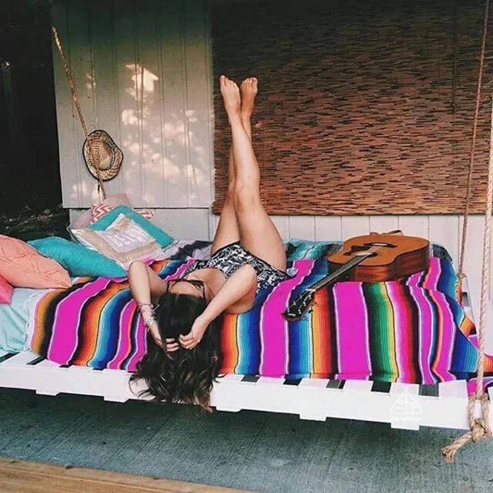 Lisslune | Colorful Mexican Serape Blanket