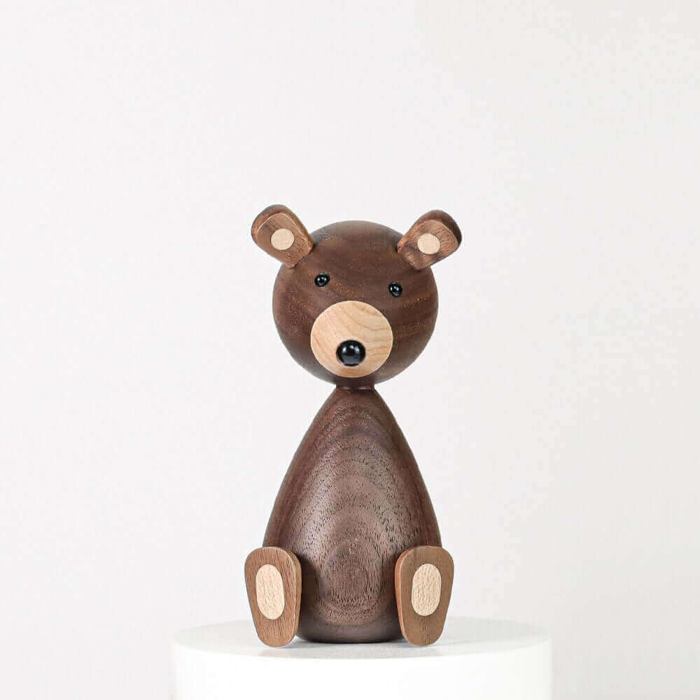 Lisslune | WoodlandWhimsy – Legend Bear Wooden Figure with Minimalistic Charm