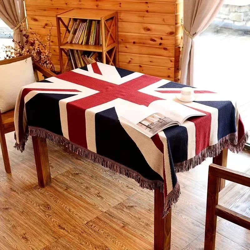 Rynx | UK USA Flag American Blanket Mat Cover Bedspread Star Sofa Cover Cotton Air Bedding Room Decor Tapestry Throw Rug United States