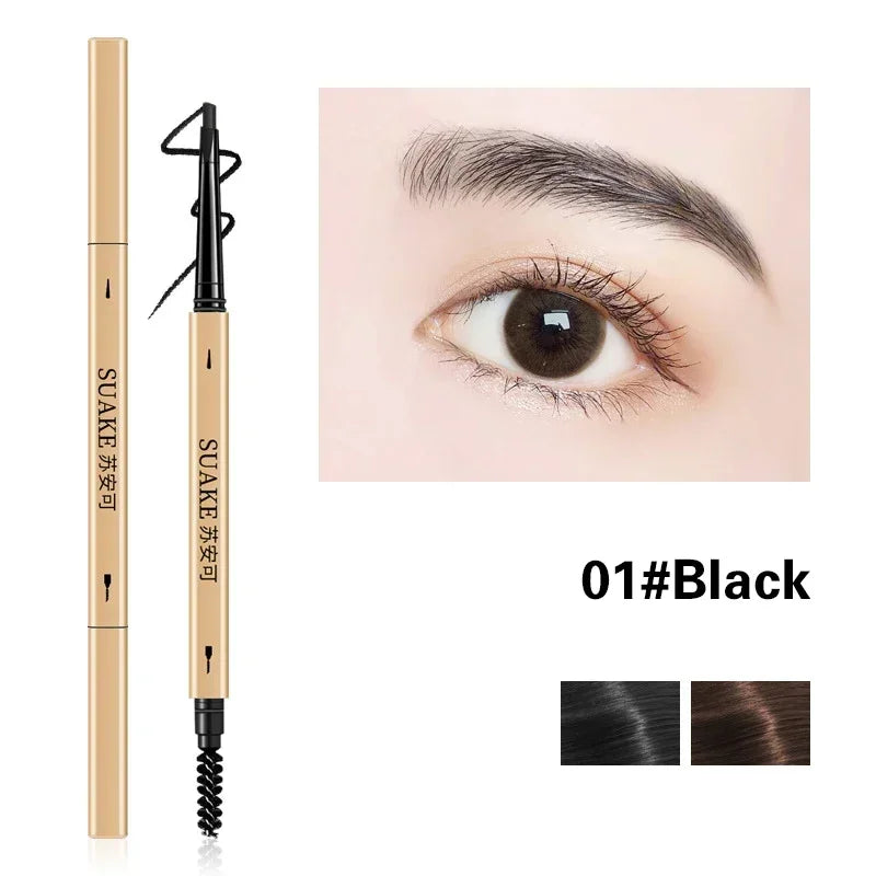 Rynx | Waterproof Eyebrow Boosting Pencil with Double-Ended Pencil and Brush Long-Lasting Eyebrow Cosmetics Easy-to-Wear Makeup for Women