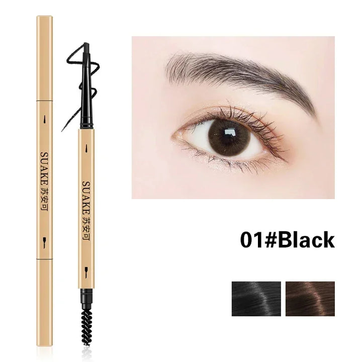 Rynx | Waterproof Eyebrow Boosting Pencil with Double-Ended Pencil and Brush Long-Lasting Eyebrow Cosmetics Easy-to-Wear Makeup for Women