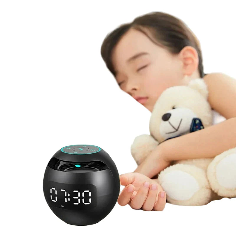Lisslune | Digital LED Alarm Clock with Bluetooth Speaker & Colorful Night Light – Motion Sensor, Rechargeable, 5W Sound
