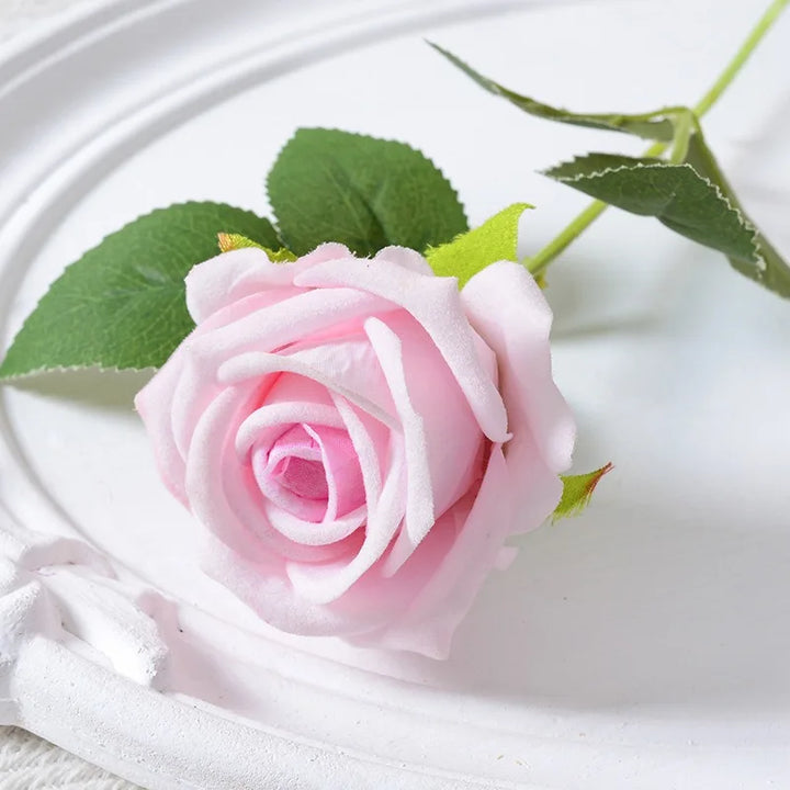 Lisslune | 20 pieces Realistic Velvet Silk Rose Bouquet