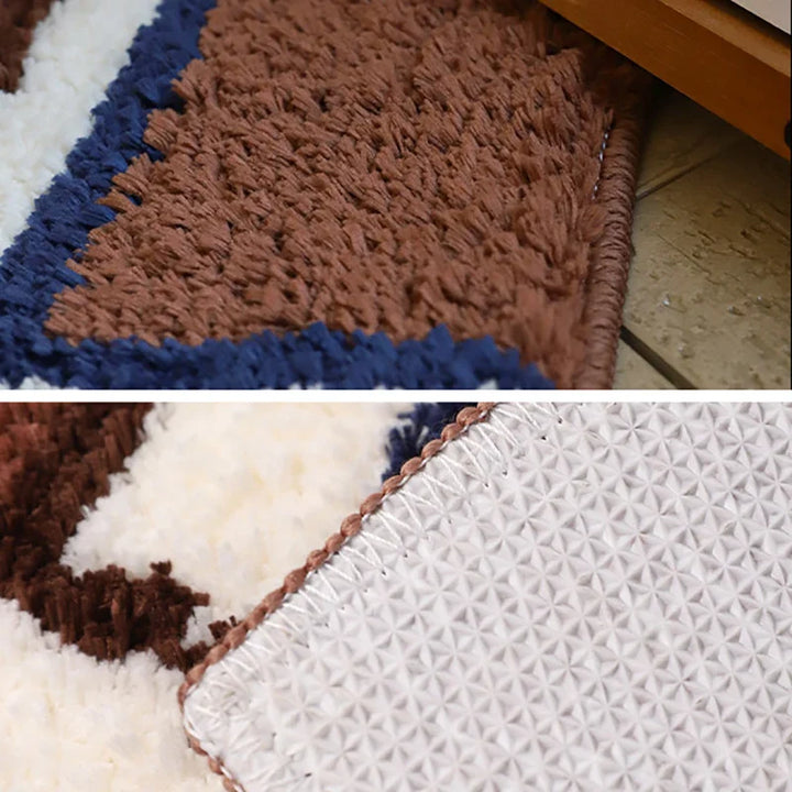 Rynx | Chic Maillard-Tufting-Grid-Living Room Rug Long Bedroom Mat Non-Slip Rug Floor Pad Doormat Aesthetic Home Decor 40x120cm