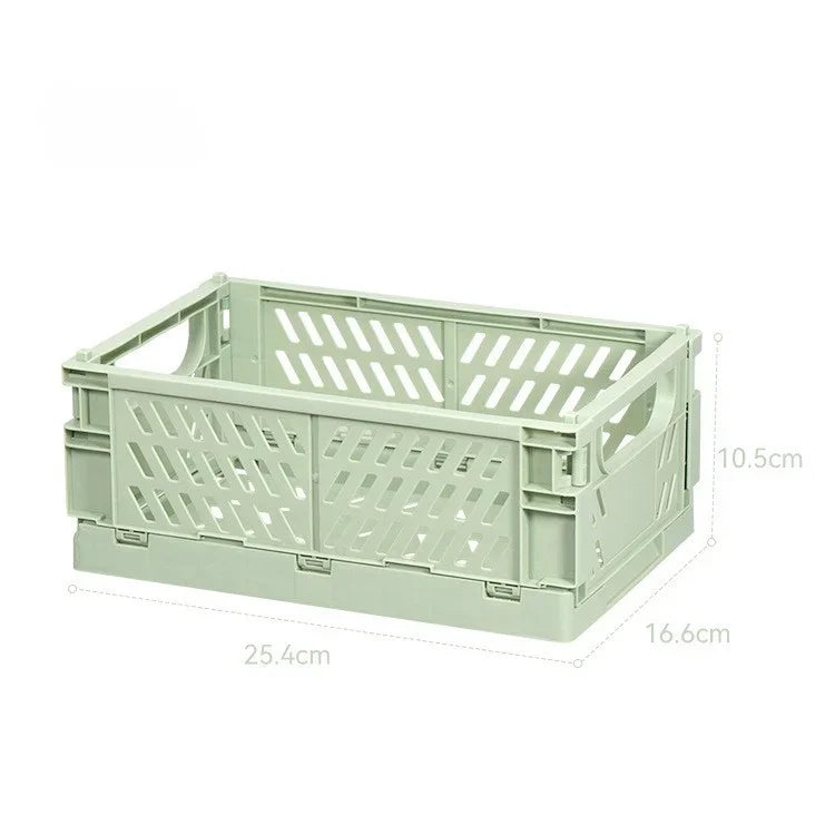 Rynx | Plastic foldable storage box folding box basket stackable cute makeup jewelry toy boxes for storage box organizer portable